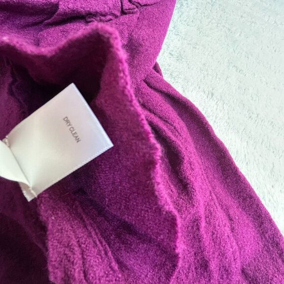 Apt. 9 Womens Ruffled Cardigan Jacket Medium Wool Purple Lightweight New $72 - Picture 5 of 8